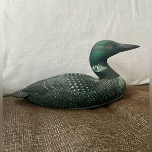 Loon Duck Decoy Sculpture C G Evans Vintage 1993